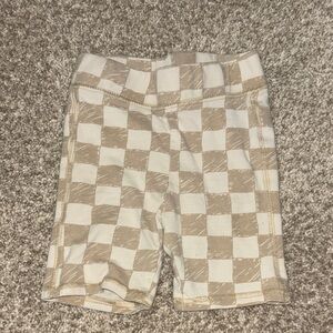 GAP Kids Tan and Cream Checkered Shorts